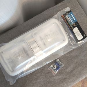 Kohree RV Camper Marine Light Fixture Double Dome Replacement LED 350 Lumens 12V